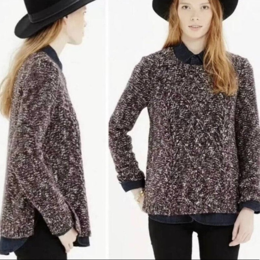 Madewell High Side Slit Sweater Size Small